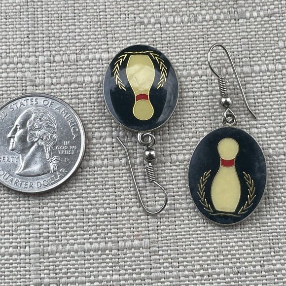 Keepsake Awards Bowling Earring Women Ear Fashion Sport Jewelry Earrings - Picture 5 of 10